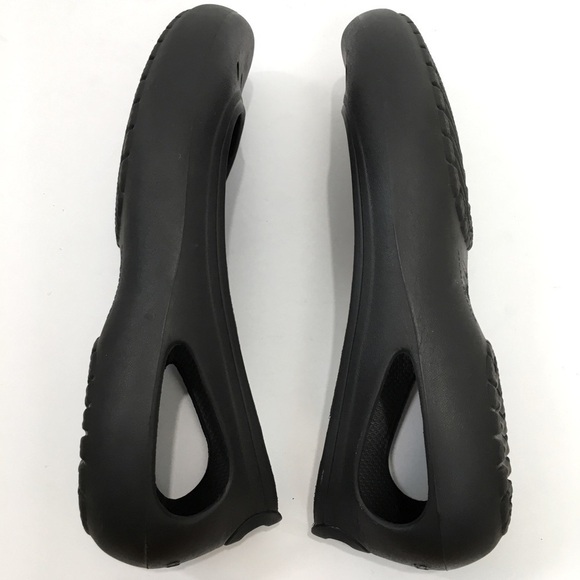 Crocs Kadee Cutout Details Slip On Comfort Black Rubber Slip On Ballet Flats - Picture 12 of 14